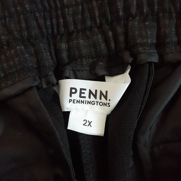 Penningtons Women's Size 2X Dark Brown Essential Ponte de Roma Wide Leg Pant - Picture 5 of 13